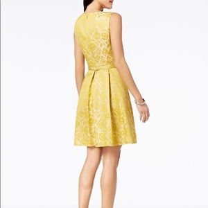 Nine West belted pleated A-line dress